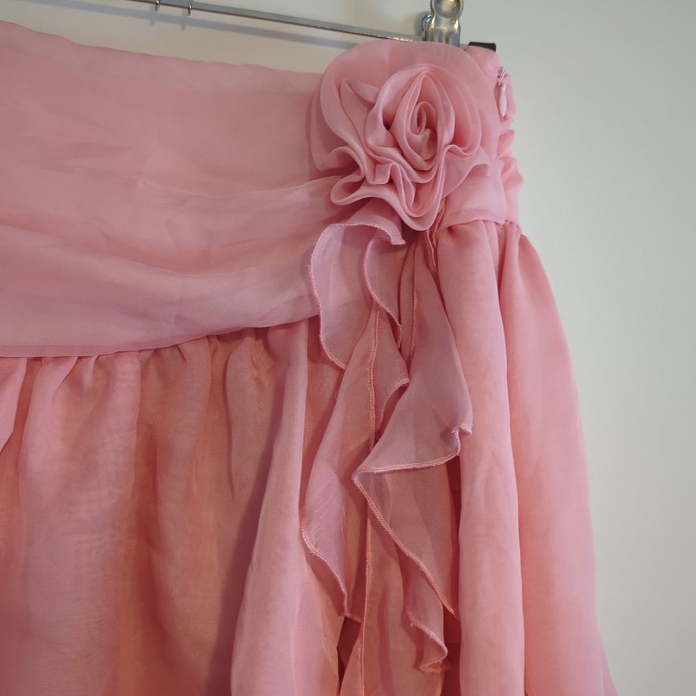 NWOT Sugar Thrillz Pink Kisses n' Gelato Mini Skirt with Rosette Detail XS $49 - Picture 2 of 5